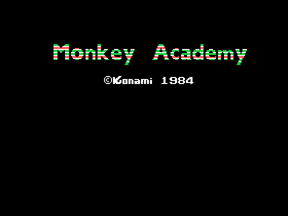 Monkey Academy Title Screen